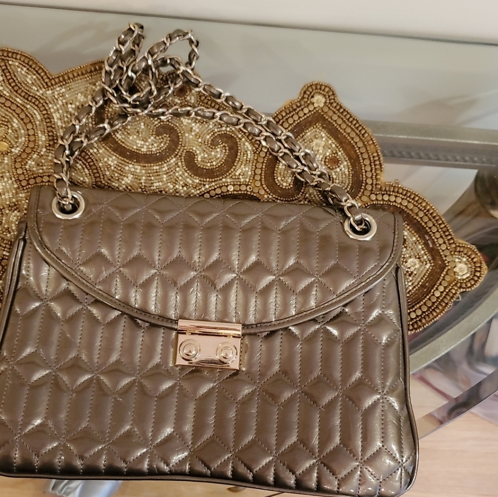 Clutch Pewter Leather Shoulder Bag - Picture 8 of 8